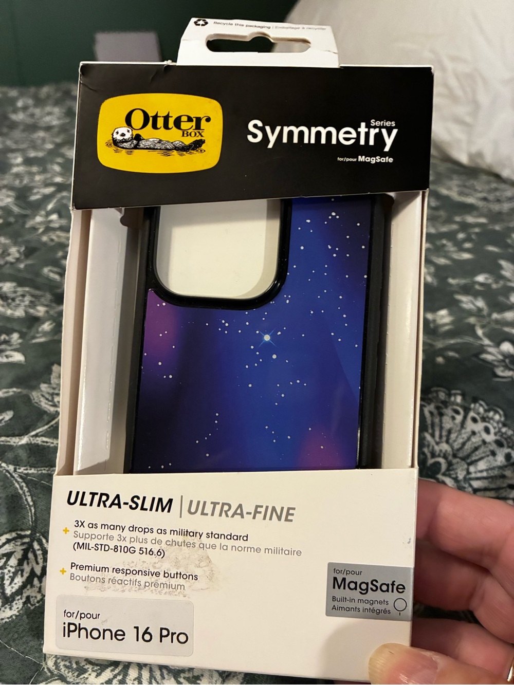 OtterBox Symmetry Series MagSafe Case for iPhone 16 Pro - Blue Purple Nebula
